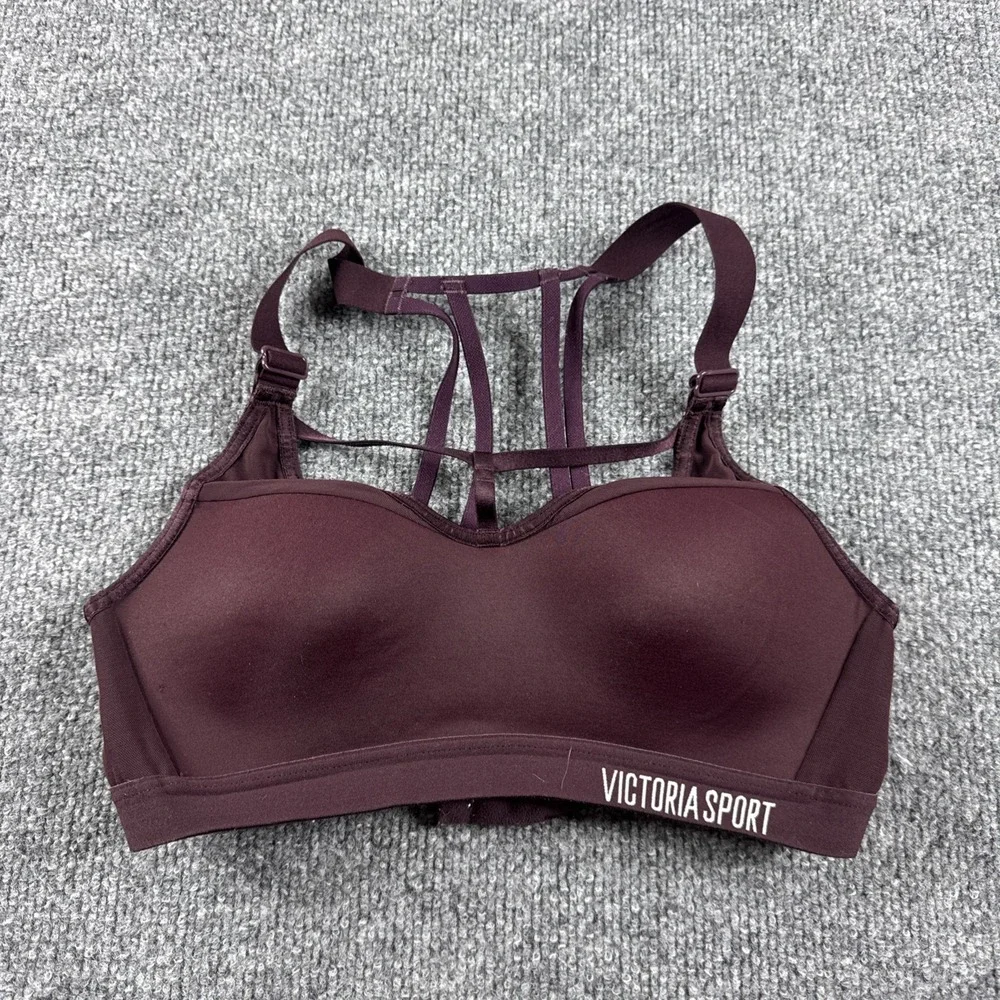 Victoria Secret Women Bra 30B Maroon Incredible Lightweight Max Cheetah Wireless
